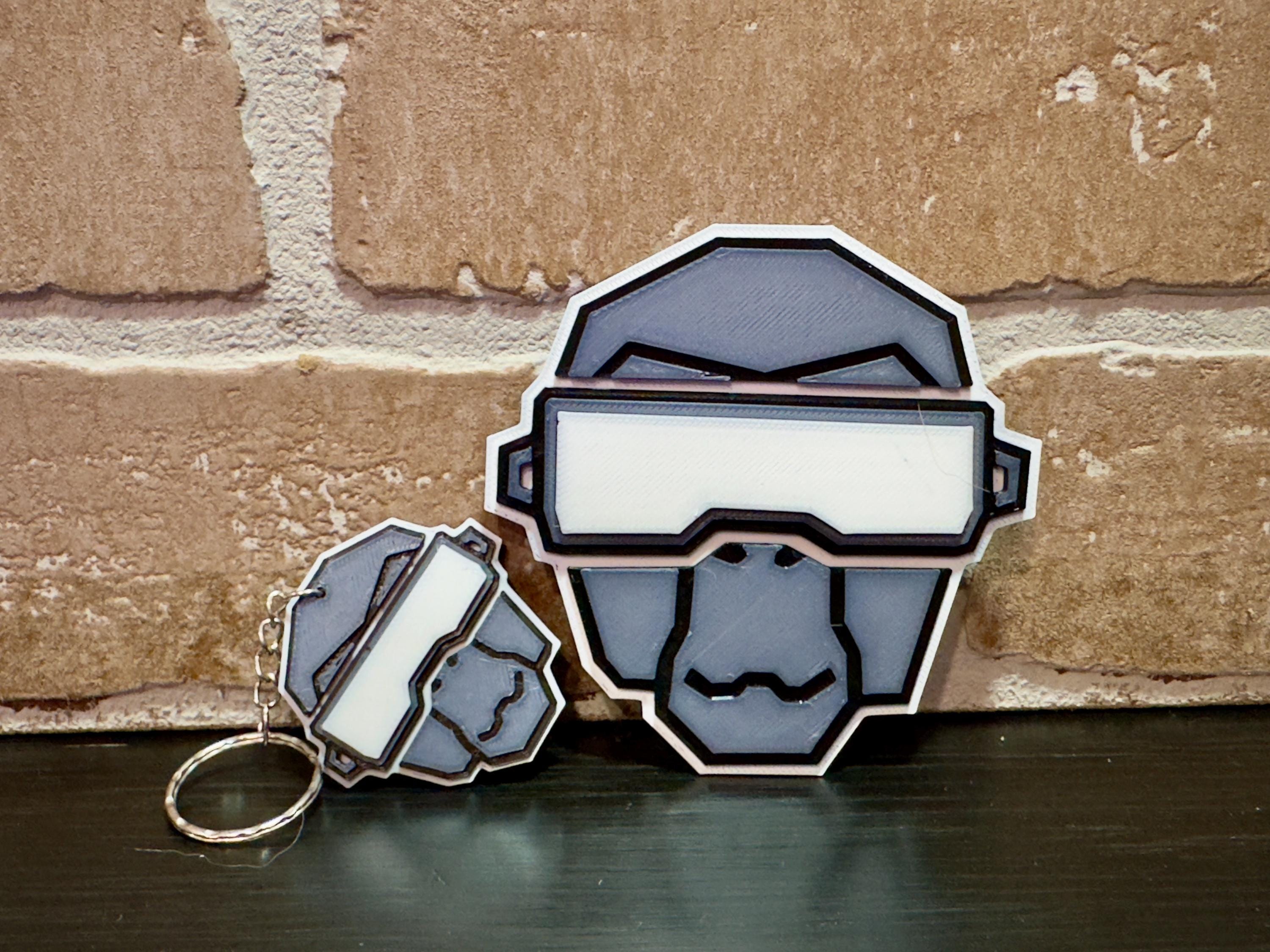 Gorilla Tag-Inspired Badge Keychain & 2x3 Magnet - Design B - product photo 1