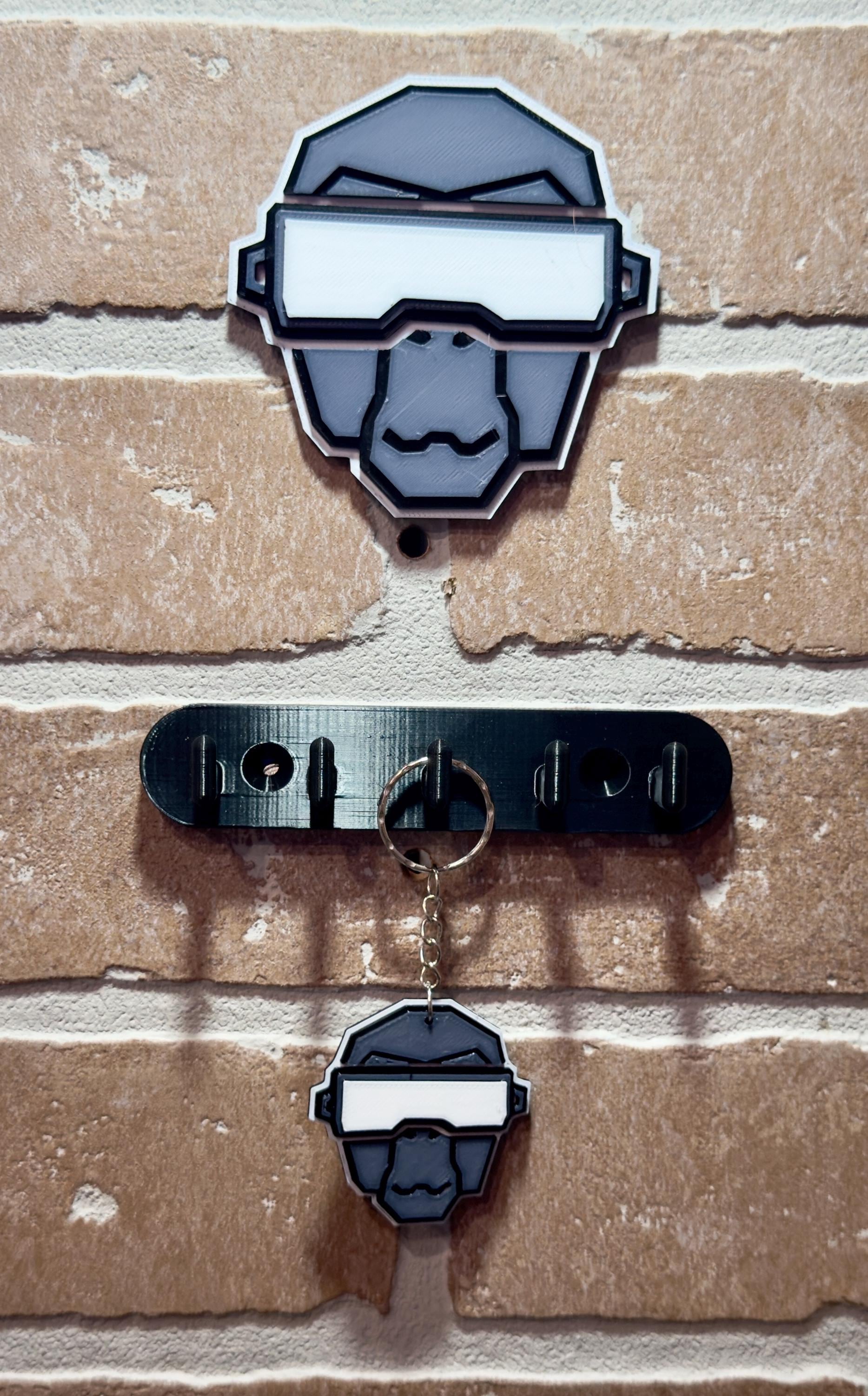 Gorilla Tag-Inspired Badge Keychain & 2x3 Magnet - Design B - product photo 2