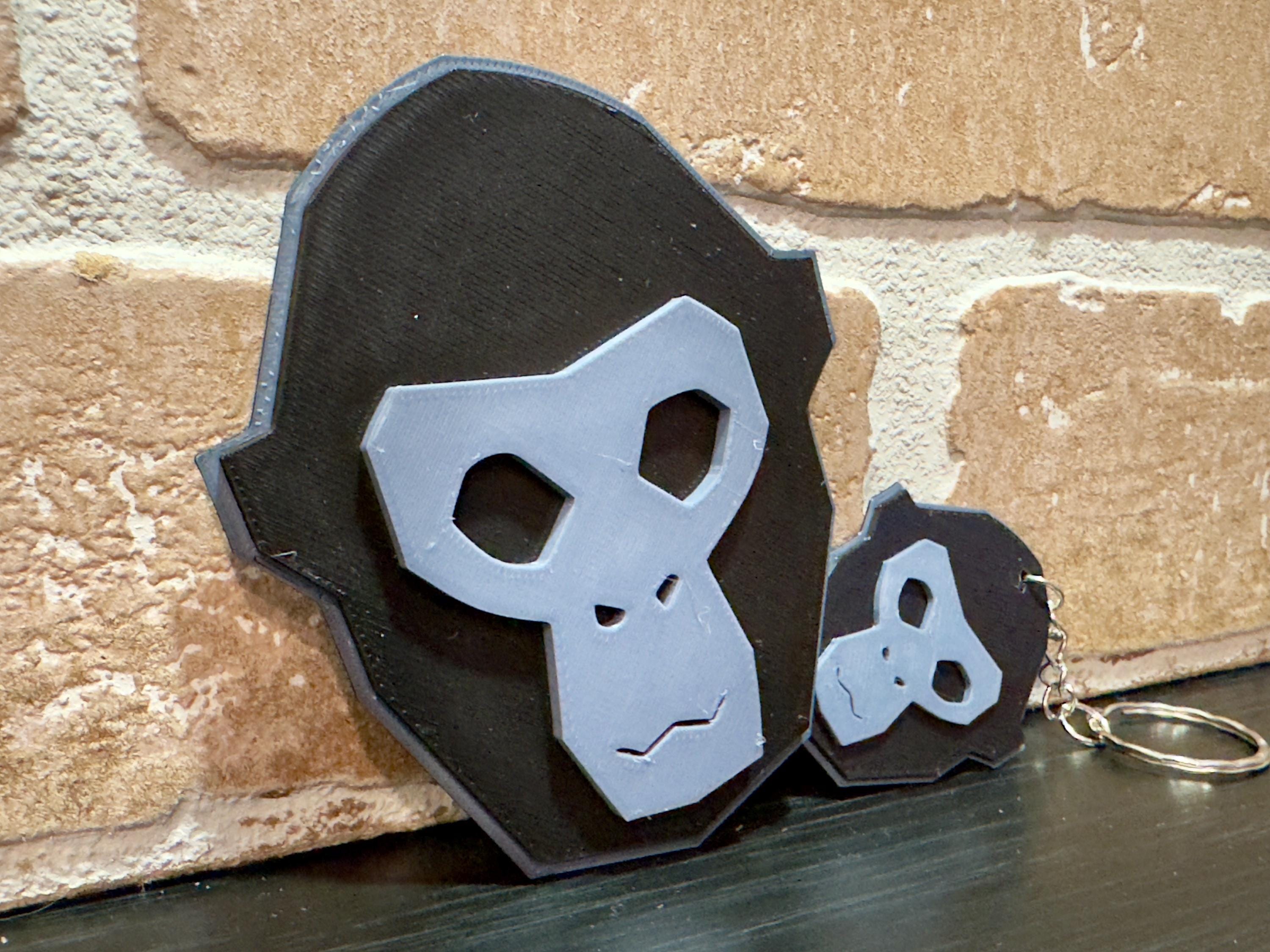 Gorilla Tag-Inspired Badge Keychain & 2x3 Magnet - Design D - product photo 1
