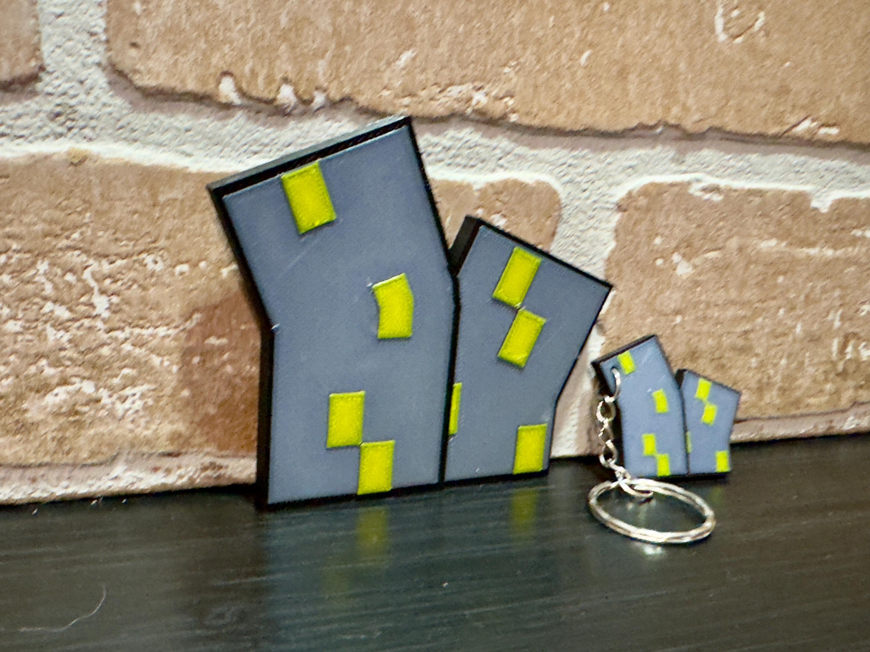 Gorilla Tag-Inspired Badge Keychain & 2x3 Magnet - Design C