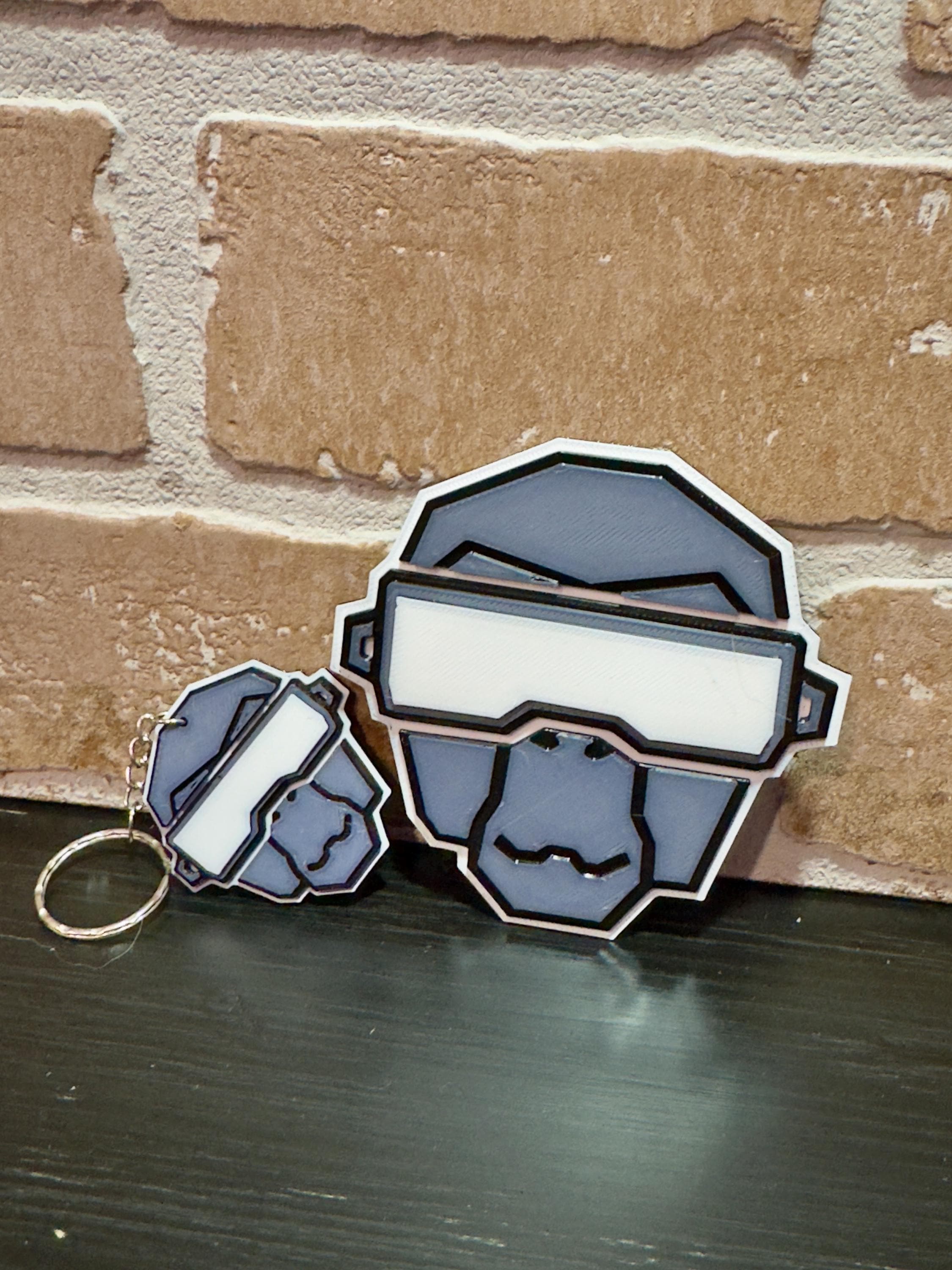Gorilla Tag-Inspired Badge Keychain & 2x3 Magnet - Design B - product photo 3