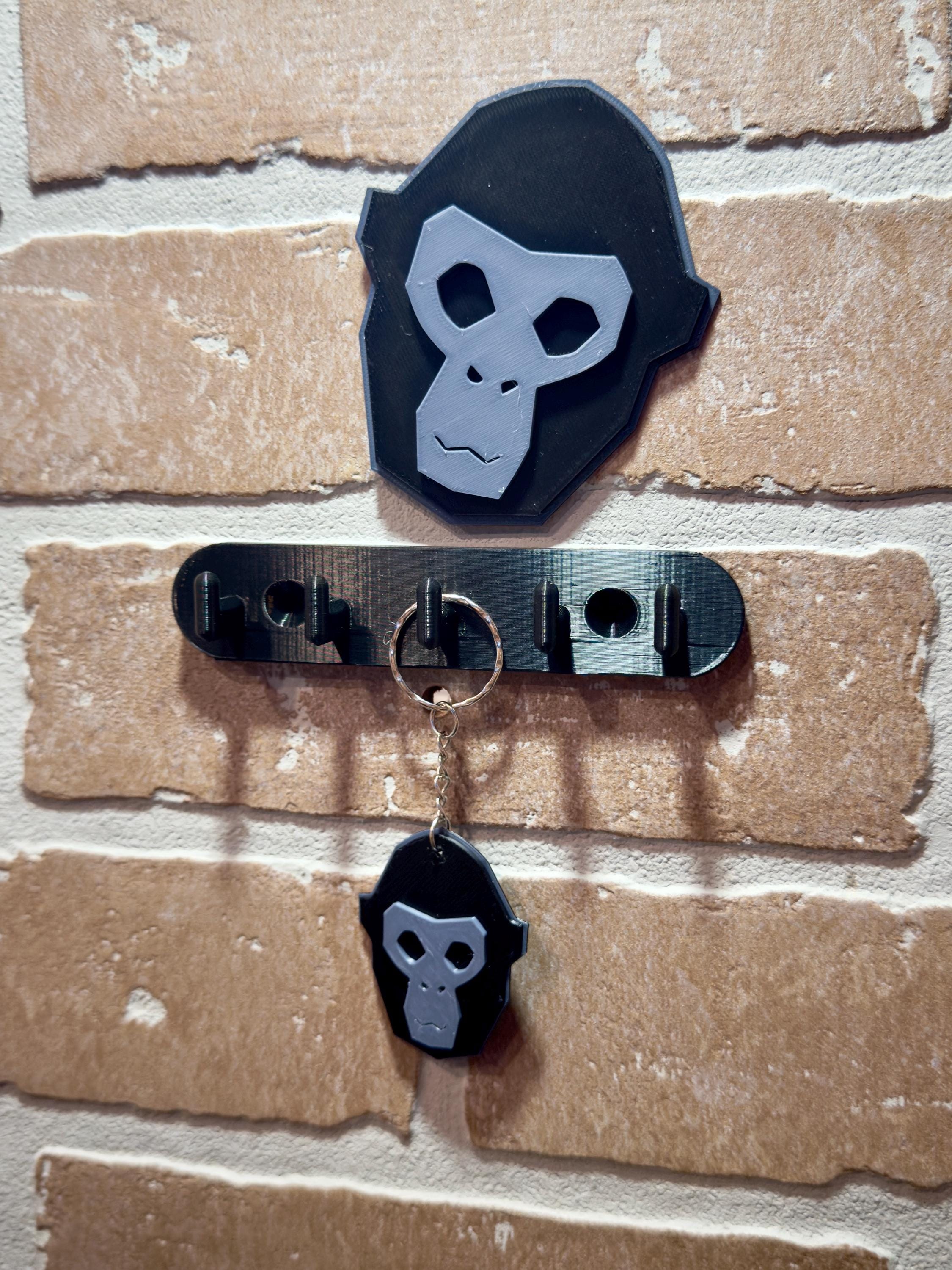 Gorilla Tag-Inspired Badge Keychain & 2x3 Magnet - Design D - product photo 2