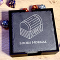 D&D Mimic Slate Coaster Set with Holder - product photo 1